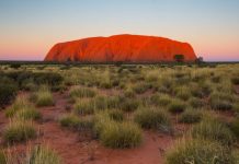 An image of Uluru / Ayers Rock you're thinking about whether to retire to Australia