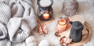 Cosy winter home: home accessories and candles