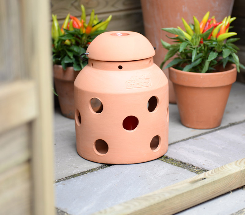 This terracotta FireFly can prevent frost in your greenhouse (Bio Green/PA)