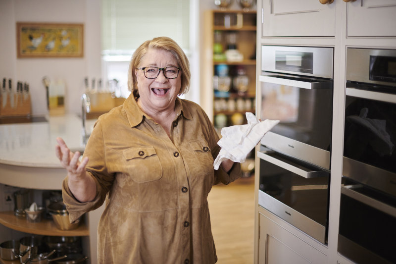Rosemary Shrager gives a cookery demonstration (Rama Knight/Specsavers/PA)