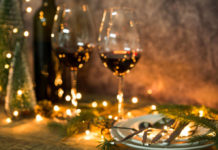 Christmas wines Festive Christmas table