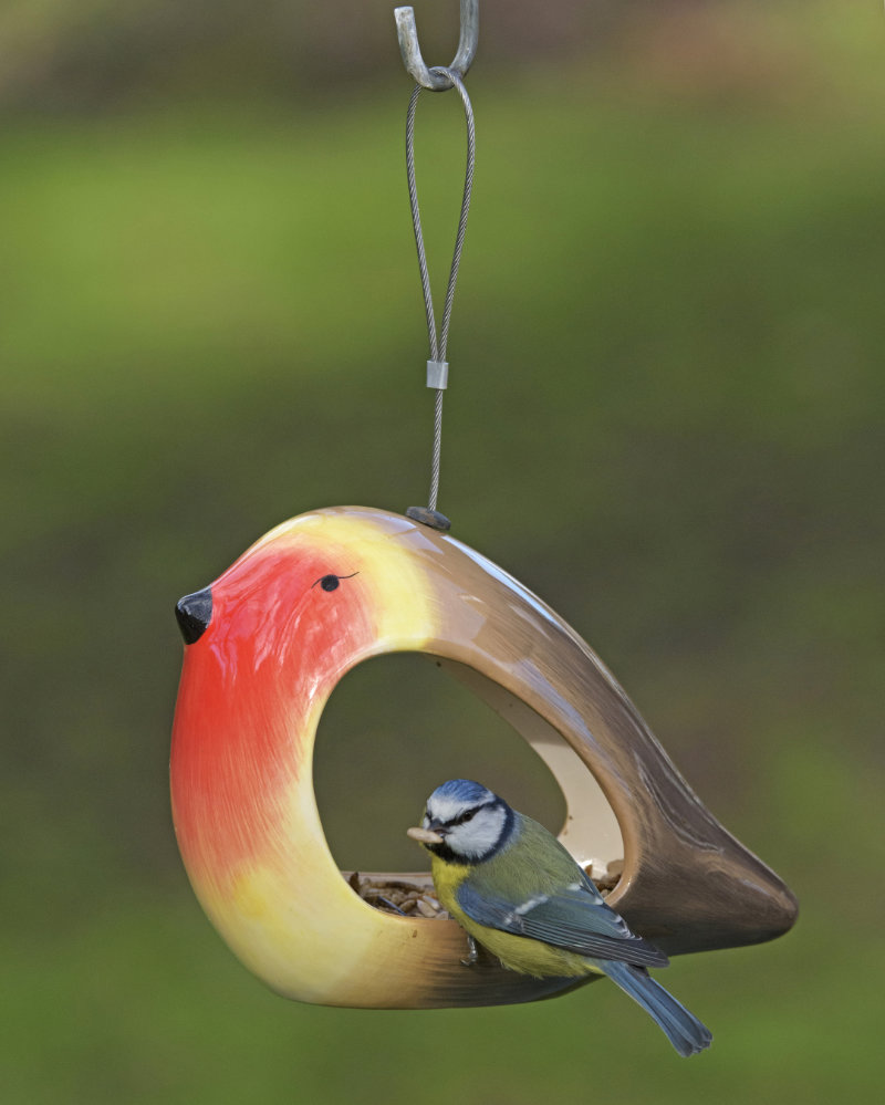 Ceramic bird feeders look pretty too (RSPB/PA)
