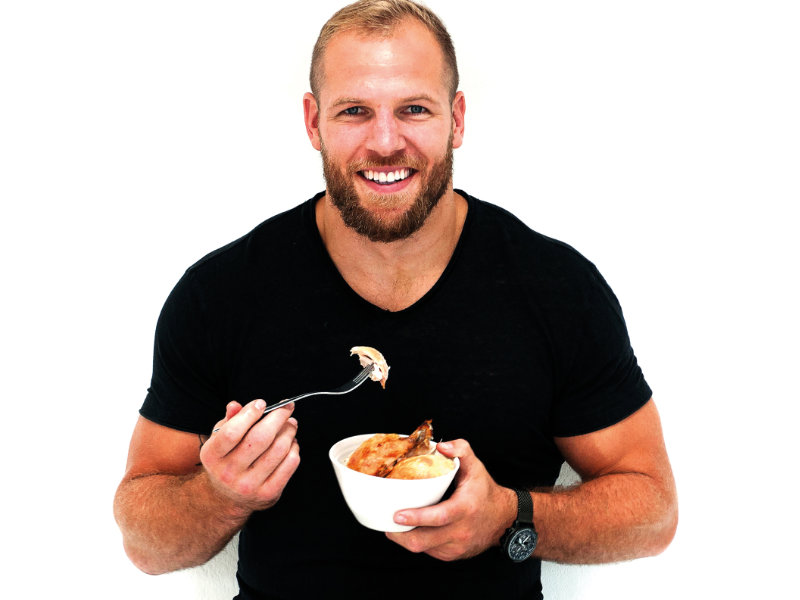 James Haskell eating