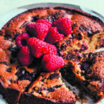 Chocolate chip, raspberry & almond cake (Izy Hossack/PA)