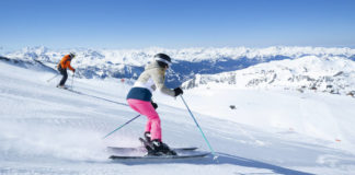 French alps learn to ski La Plagne in the French Alps is an ideal location to learn to ski (Elina Sirparanta/PA)