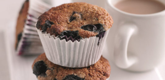 Healthy blueberry muffin main