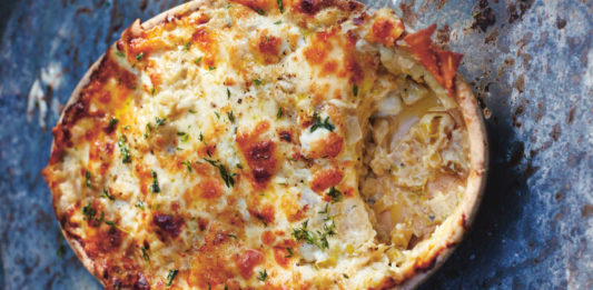 Lasagne with slow-cooked fennel, sweet leeks & cheeses