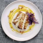 Michel Roux Jnr’s miso-glazed skrei cod with carrot and ginger purée and crispy kale