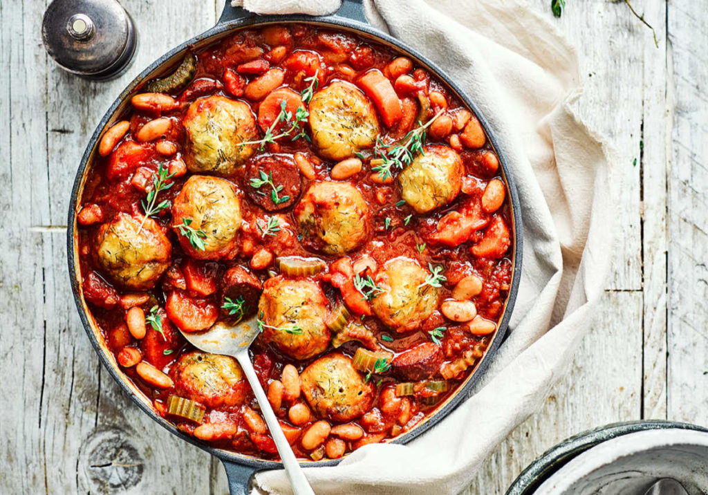 Vegan white bean stew with dumplings one of the best autumn recipes