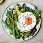 miso stir-fired greens from Lose Weight & Get Fit by Tom Kerridge (Bloomsbury Absolute/Cristian Barnett/PA)