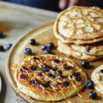 Handout image of Joe Wicks' American-style Blueberry Pancakes from Cooking For Family And Friends published by Bluebird