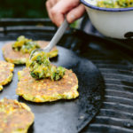 Polenta cakes and green chilli salsa from Charred by Genevieve Taylor (Quadrille/Jason Ingram/PA)