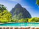 A pool overlooking the Pitons in St Lucia (Thinkstock/PA)