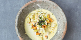 Seaweed and seafood chowder from The Irish Cookbook by Jp McMahon.