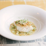 Fillet of Norwegian Cod with parsnip puree and a verjus and spring onion butter sauce (Rob Coombe/PA)