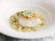 Fillet of Norwegian Cod with parsnip puree and a verjus and spring onion butter sauce (Rob Coombe/PA)