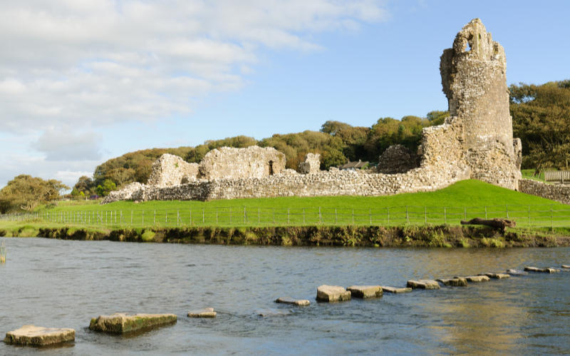 Ogmore Castle is the start of the heritage coast cycle routes.