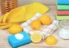Eco friendly natural cleaner products Baking soda (sodium bicarbonate), lemon, vinegar and salt