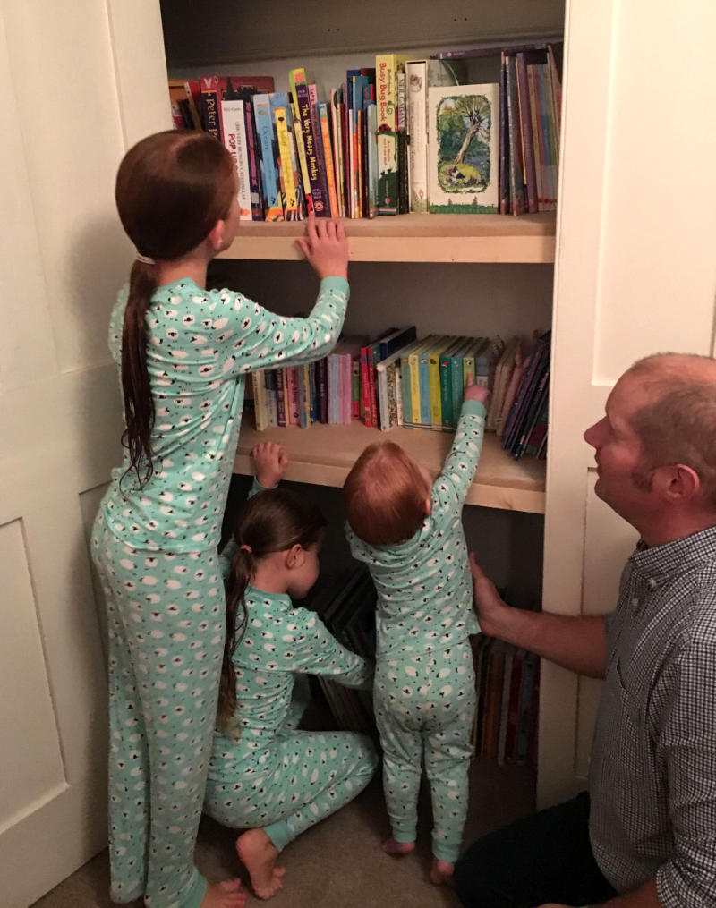 Richard Burr's children are choosing their bedtime stories from his bookshelves