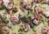 Gizzi Erskine's cheesy polenta and dirty prawns (Issy Croker/PA)