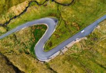 UK self-drive holidays – Road winding in Connemara region in Ireland.