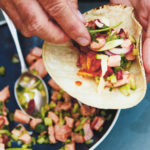Salmon and Kimchi tacos from SYDNEY TO SEOUL by John Torode, published by Headline Home 2018