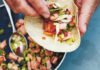 Salmon and Kimchi tacos from SYDNEY TO SEOUL by John Torode, published by Headline Home 2018