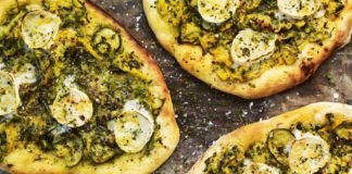 Courgette flatbreads (Andrew Montgomery/PA)