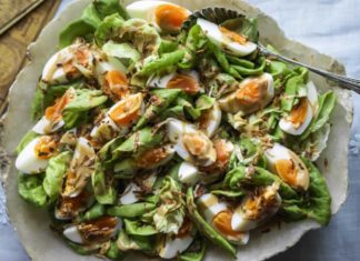 Egg and lettuce salad from Mandalay by MiMi Aye (Cristian Barnett/PA)