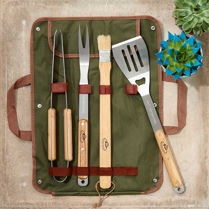 Fathers Day gardening gifts - Personalised Barbecue Tool Set