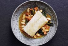 Stewed Skrie with cannellini beans (Norwegian Seafood Council/Steve Lee/PA)