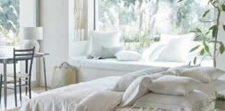 Santorini Bed Linen Collection, The White Company (The White Company/PA)