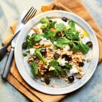 Grain, grapes, ricotta, walnuts and lambs lettuce from Home Cookery Year by Claire Thomson (Sam Folan/PA)