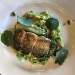 mackerel with salsa verde and courgettes