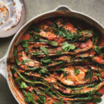 Braised flat beans in slow cooked tomato sauce from Restore by Gizzi Erskine (HQ/Issy Croker/PA)