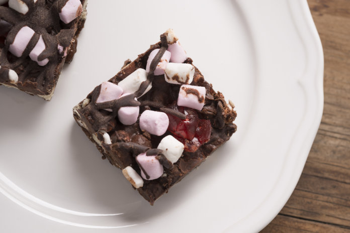 Use up leftover chocolate in Rocky Road Cake