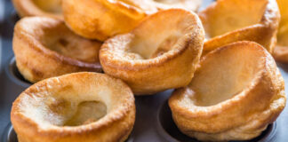 A tray full of home baked yorkshire puddings