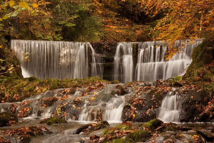 The waterfall is situated a short distance from Ambleside, Cumbria in the English Lake District.