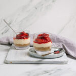 Cheesecake Pots with Stewed Plums and Orange