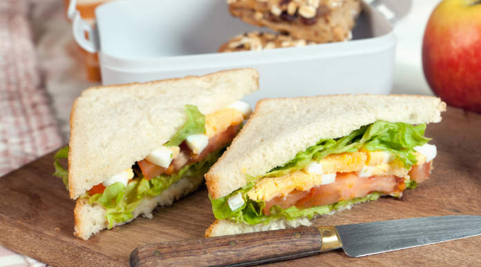 British Sandwich Week – The humble egg salad sandwich, triangle cut.