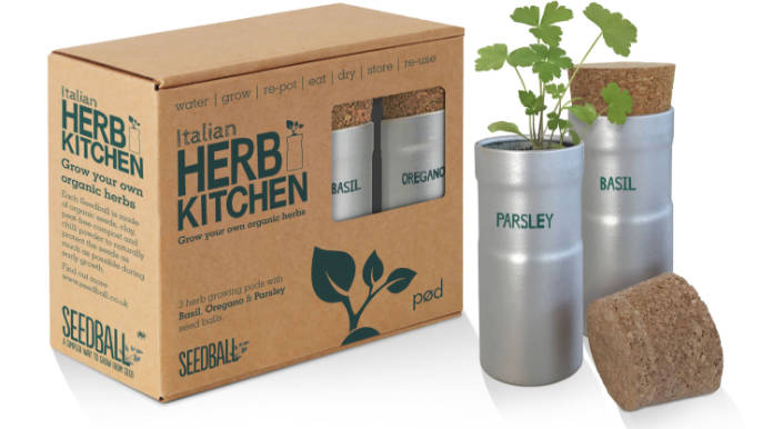 Father's Day Garden Gifts - An Italian Herb Kitchen set (Seedball/PA)