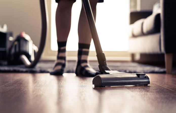 Household chores vacuuming