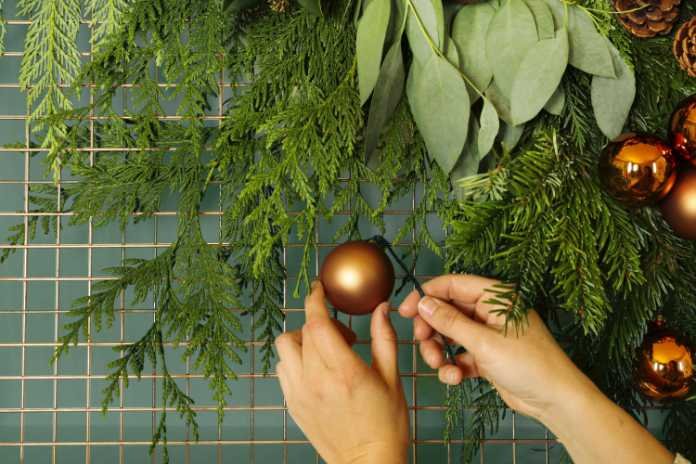 Using baubles adds colour to your festive display