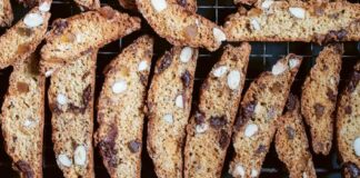Chocolate and ginger biscotti from Advent: Festive German Bakes To Celebrate The Coming Of Christmas by Anja Dunk (Anja Dunk/PA)