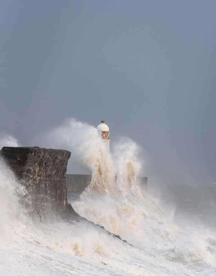Massive waves as storm Ciara hits the coast of Porthcawl in South Wales