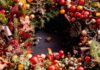 Christmas wreath made with Christmas tree trimmings (Michal Kowalski/Blooming Haus/PA)