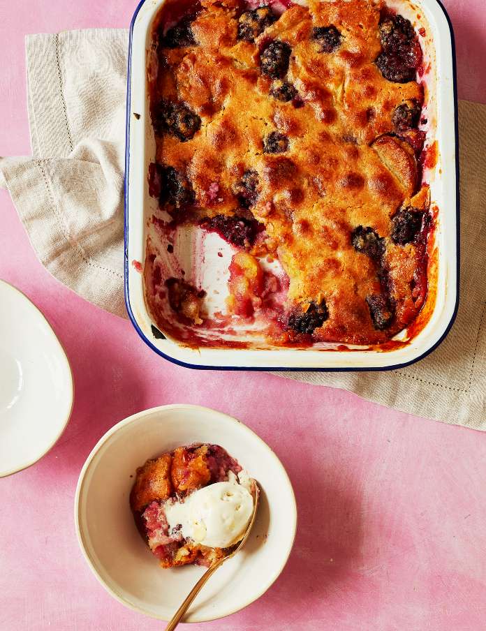 Apple and blackberry bake from At Home by Monica Galetti