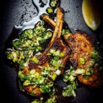 Lamb chops with scallion mint salsa from The Flavor Equation: The Science of Great Cooking Explained + More Than 100 Essential Recipes by Nik Sharma