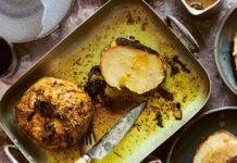 Whole roasted celeriac with mushroom gravy from The Whole Vegetable