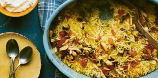 Zarda recipe - sweet rice with saffron and nuts